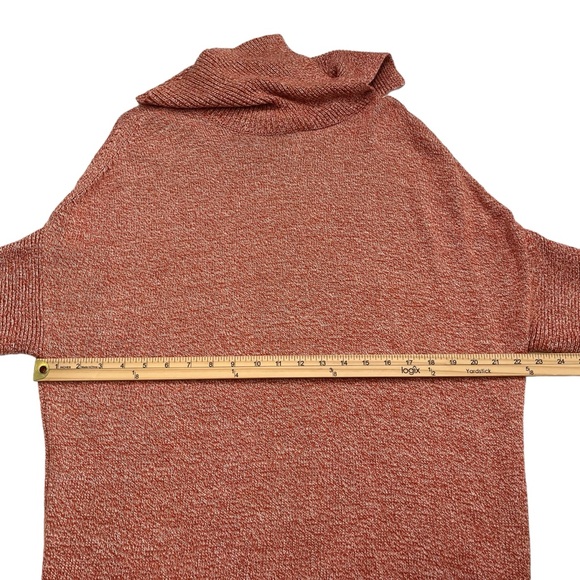 Cabi Women’s Orange Foldover Cowl Neck Oversized Sweater Size Small - Picture 6 of 8